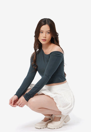 Áo Thun Dài Tay Lệch Vai