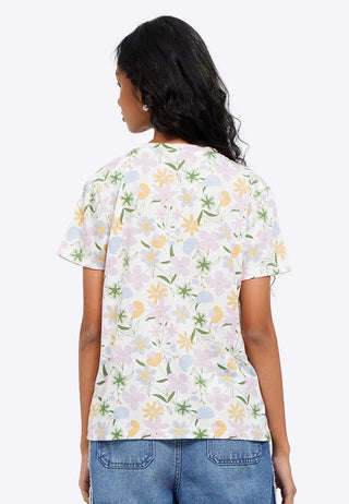 Áo Thun Nữ tay Ngắn In Hoa