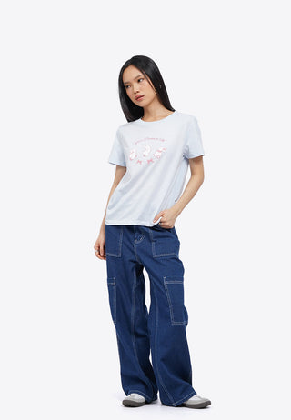 Áo Thun Nữ tay Ngắn In Họa Tiết