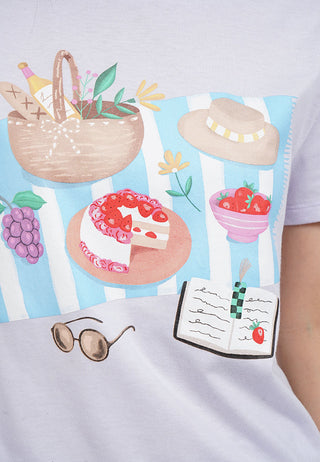 Áo Thun Nữ tay Ngắn In Họa Tiết