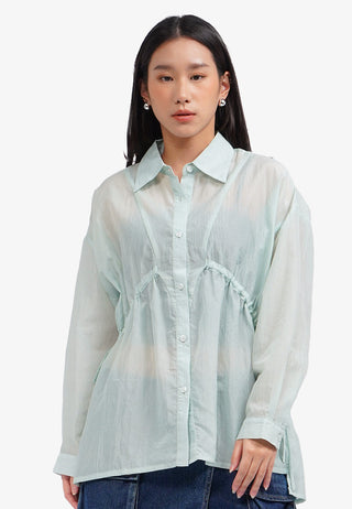 Áo Sơ Mi Xuyên Thấu Oversize