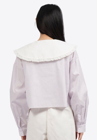 Áo Sơ Mi Kẻ Sọc Cổ Peter Pan