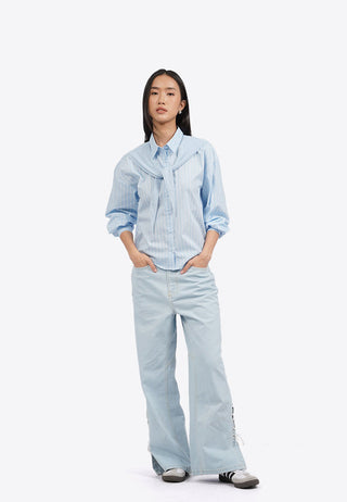 Áo Sơ Mi Kiểu Dài Tay Có Thắt Kiểu