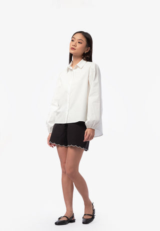 Áo Sơ Mi Oversize Vạt Lệch