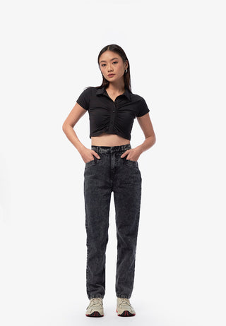 Áo Polo Croptop Xếp Nếp