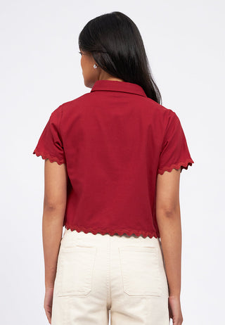 Áo Sơ Mi Ngắn Tay Viền Ziczac