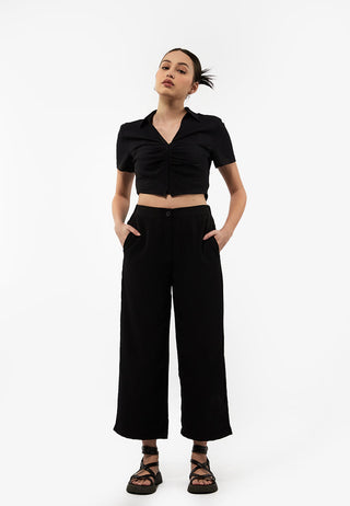 Áo Polo Croptop Xếp Nếp