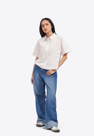 Áo Sơ Mi Ngắn Tay In Họa Tiết