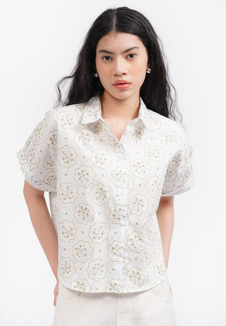 Áo Sơ Mi Boxy Xắn Tay