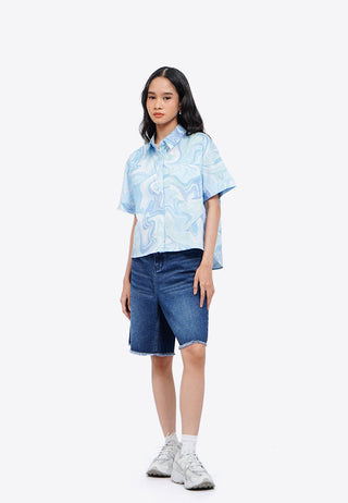 Áo Sơ Mi Ngắn Tay In Họa Tiết