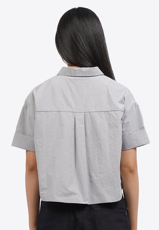 Áo Sơ Mi CropTop Có Túi