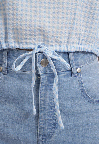 Áo Sơ Mi tay Phồng Crop Top