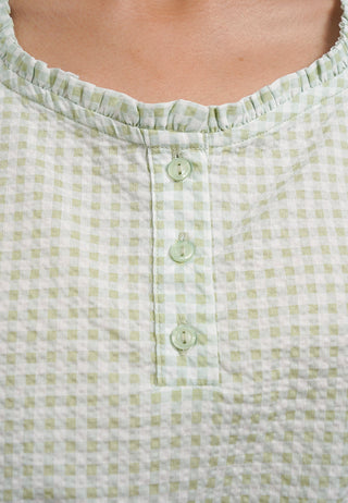 Áo Sơ Mi tay Phồng Crop Top