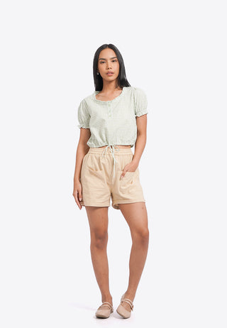 Áo Sơ Mi tay Phồng Crop Top