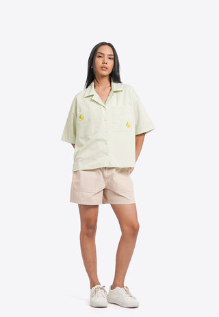 Áo Sơ Mi Dáng Boxy Thêu Họa Tiết