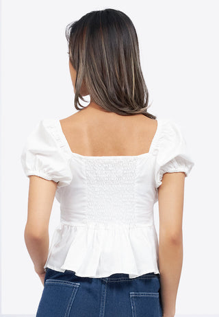 Áo Babydoll Cổ Tròn Tay Ngắn