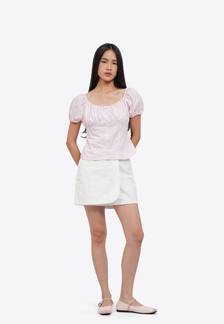 Áo Babydoll Cổ Tròn Tay Ngắn