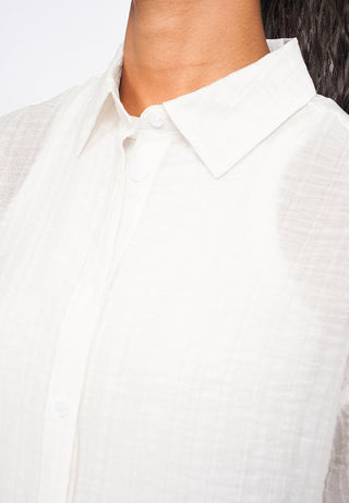 Áo Sơ Mi Oversize Ngắn Tay Vải Nhăn