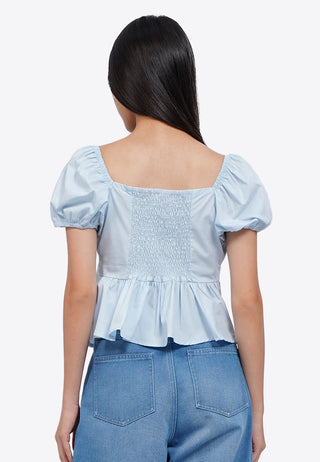 Áo Babydoll Cổ Tròn Tay Ngắn