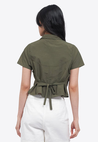 Áo Sơ Mi Ngắn Tay Khóa Kéo