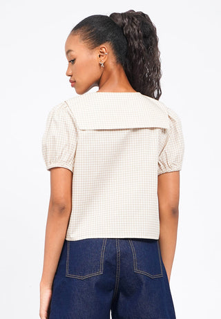 Áo Sơ Mi Kẻ Sọc Cổ Peter Pan