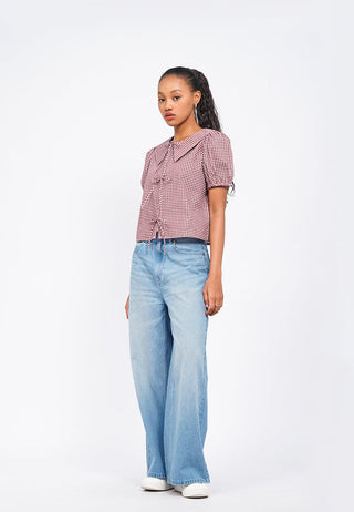 Áo Sơ Mi Kẻ Sọc Cổ Peter Pan