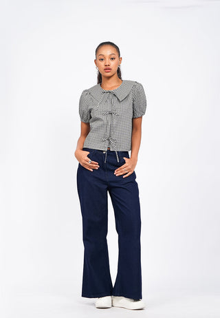 Áo Sơ Mi Kẻ Sọc Cổ Peter Pan