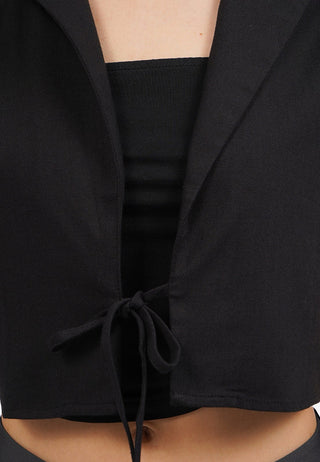 Áo Blazer Ngắn Tay Cột Dây