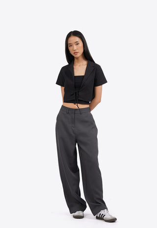 Áo Blazer Ngắn Tay Cột Dây