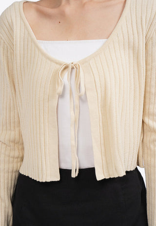 Áo Cardigan Cột Nơ