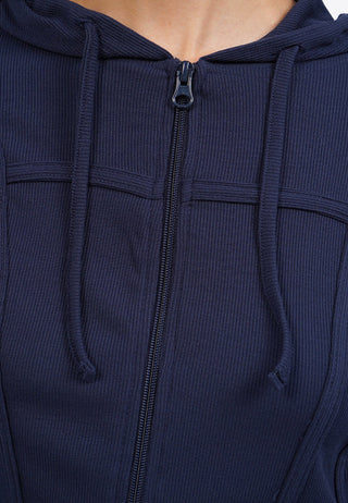 Áo Hoodie Khóa Kéo Dáng Crop Top