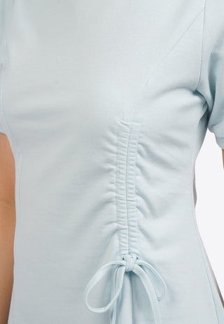 Đầm Mini Dress Ngắn Tay Nhún Eo