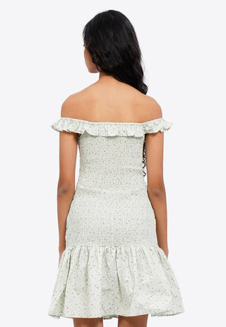 Váy Ngắn Trễ Vai Xếp Nếp