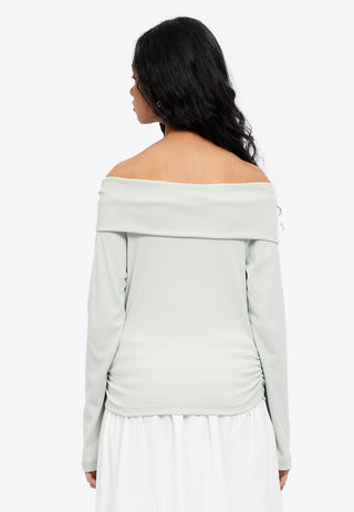 Áo Thun Dài Tay Trễ Vai Cột Nơ