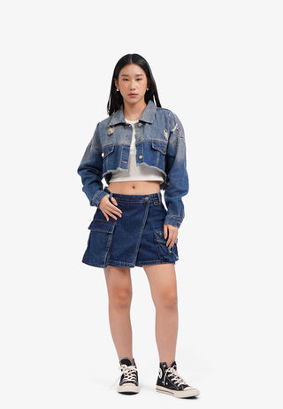 Áo Khoác Denim Crop