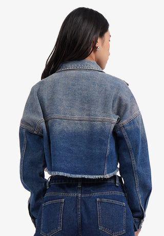 Áo Khoác Denim Crop