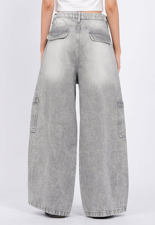 Quần Jean Nữ Ống Suông Dáng Rộng