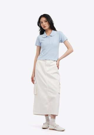 Chân Váy Denim Túi Hộp