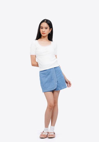 Quần Short Denim Giả Váy