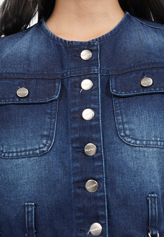 Áo Ba Lỗ Denim Có Cúc