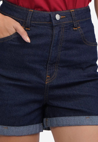 Quần Short Denim Xắn Gấu