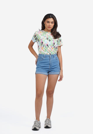 Quần Short Denim Xắn Gấu