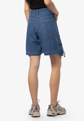 Quần Short Denim Ngang Gối Túi Hộp