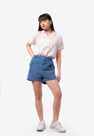 Quần Short Denim Túi Hộp