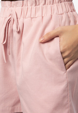 Quần Short Nữ Lưng Thun Cột Dây