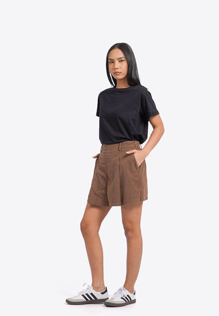 Quần Short Xếp Ly Vải Nhung