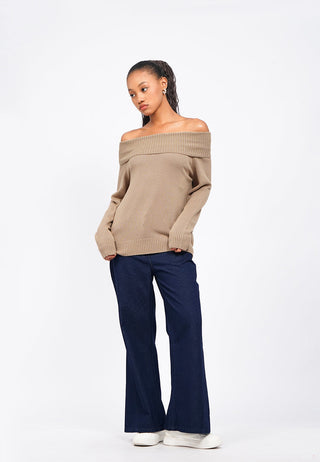 Áo Thun Trễ Vai Dài Tay