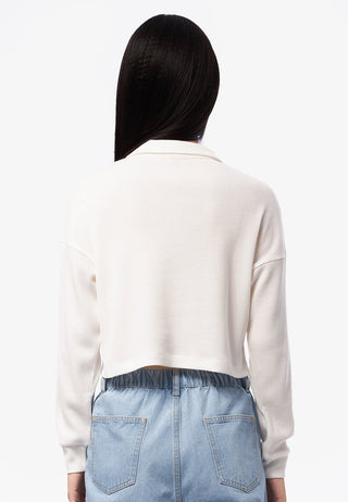 Áo Sweashirt Cao Cổ Dáng Ngắn