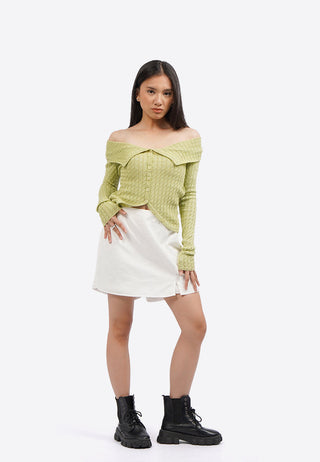 Áo Dệt Kim Trễ Vai