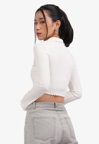 Áo Thun Dài Tay Xẻ Eo
